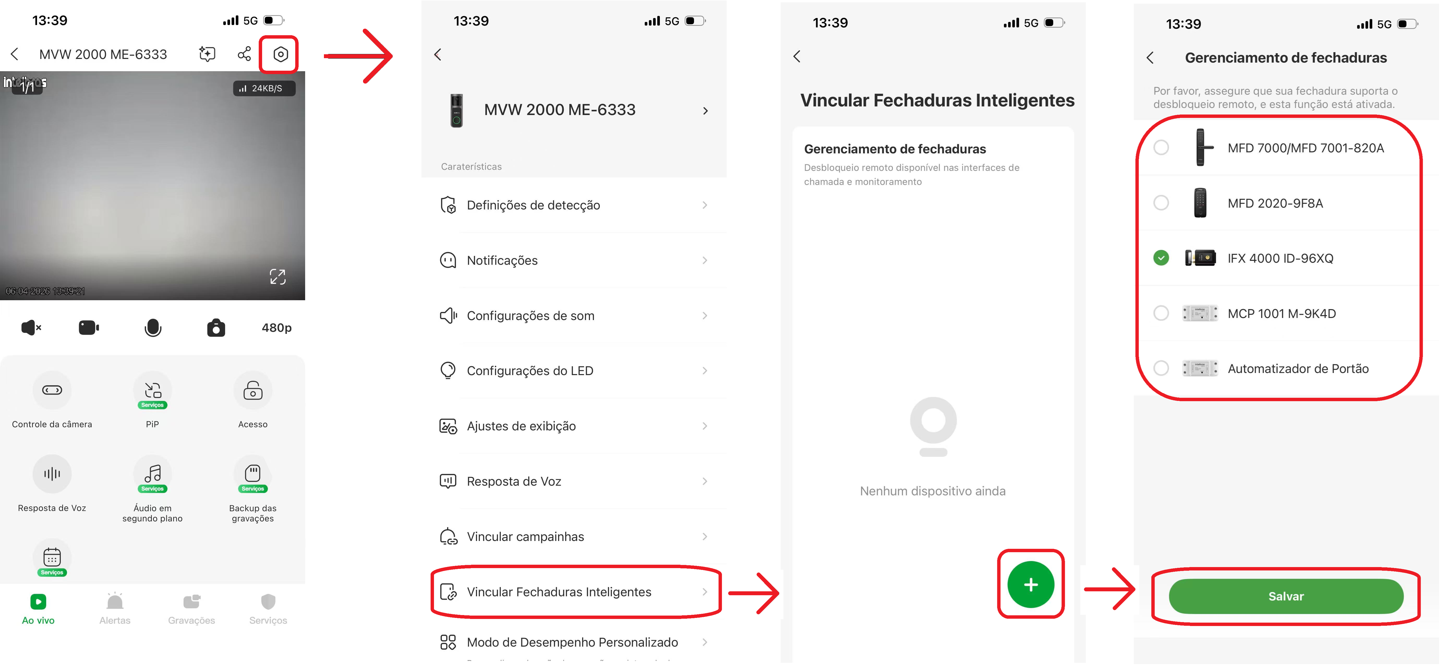 Vinculação de fechadura